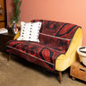 Small Khotso Traditional Basotho Blanket 'Red & Black Corn Cobs'-Blanket-AARVEN