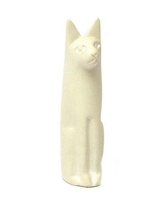 Soapstone Hand Carved Cats 'Natural'-Soapstone-AARVEN