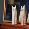 Soapstone Hand Carved Cats 'Natural'-Soapstone-AARVEN