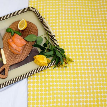 Tanzanian Hand Woven Throw 'Sunshine Yellow'-Throw-AARVEN