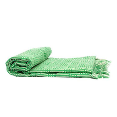 Tanzanian Table Cloth 'Lime Green Check'-Table Cloth-AARVEN