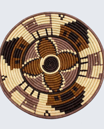 Uganda Craft Collection Plate 'Earthy Houses and Cats'-Placemat-AARVEN