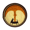 Ugandan Basket Tray 'Cat and Fountain'-Tray-AARVEN