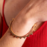 Ethical gold hammered brass bangle from AARVEN's Kenyan jewellery collection