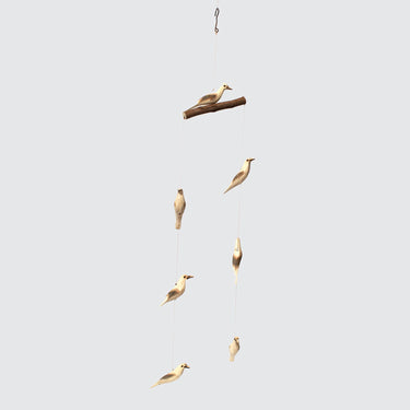 Wood Hanging Birds Mobile 'Natural'-Mobile-AARVEN