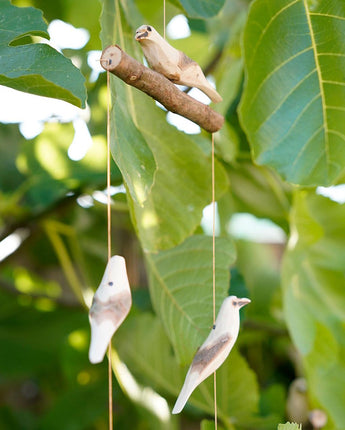 Wood Hanging Birds Mobile 'Natural'-Mobile-AARVEN