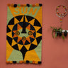 Handwoven Colourful Sun Mask wall hanging rug inspired by Bwa masks of Burkina Faso