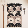 Handwoven Geo Black wall hanging rug with geometric Kenyan design