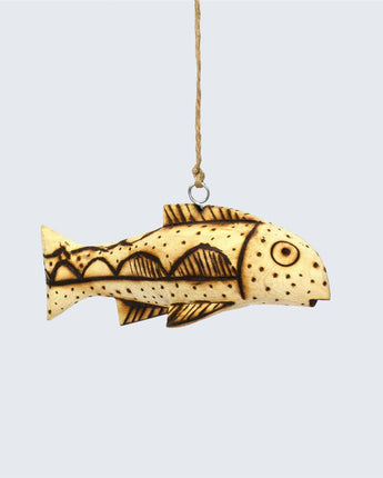 Zimbabwean Hanging Wooden Decoration 'Fish'-Decoration-AARVEN